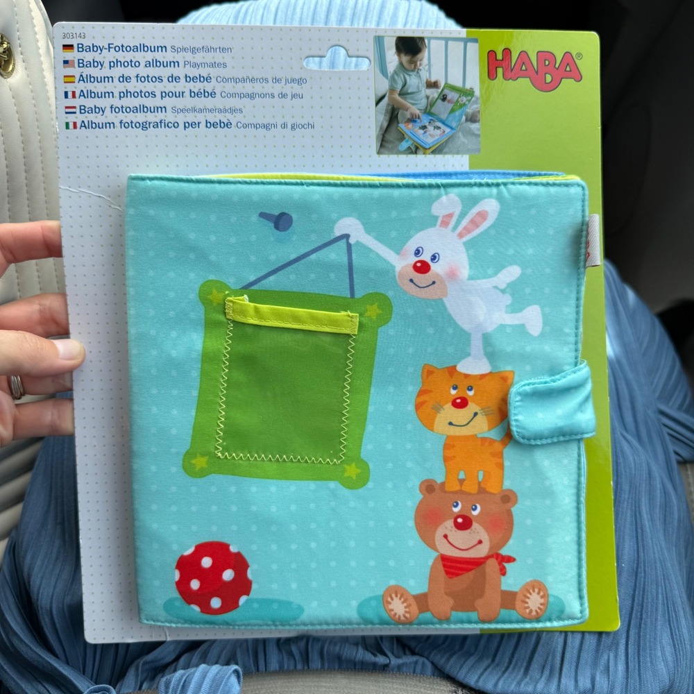 HABA Playmates Baby Photo Album Soft Fabric First Birthday Gift 303143 NEW